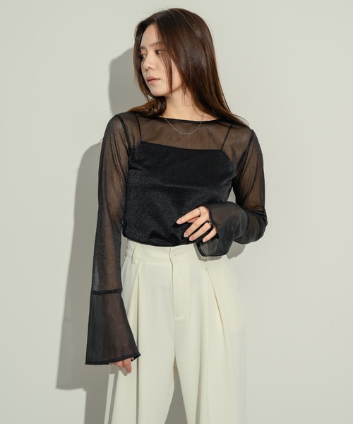 「NEUNA」 長袖カットソー FREE グレー レディース_画像9