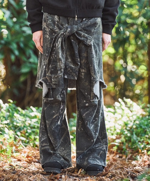 Casper John（キャスパージョン） パンツ Tree camo paleo tuck pants
