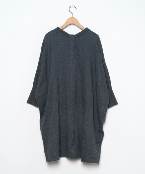 「conges payes ADIEU TRISTESSE」 長袖ワンピース 38 ネイビー レディース_画像2