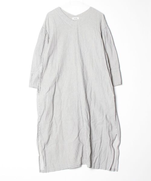 新品未使用　プランテーション　black ブラウス　ワンピース Plantation（プランテーション） 長袖ワンピース M size ネイビー