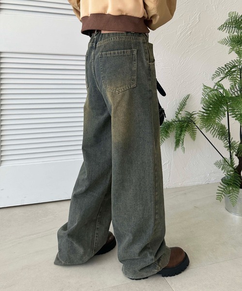 「sedacle girl」 デニムパンツ MEDIUM インディゴブルー レディース_画像3