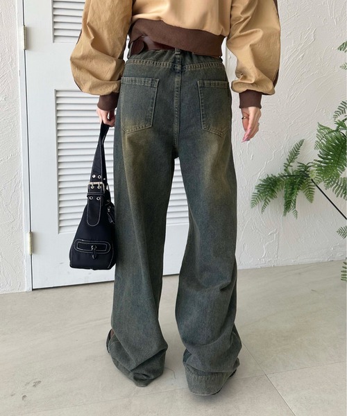 「sedacle girl」 デニムパンツ MEDIUM インディゴブルー レディース_画像4