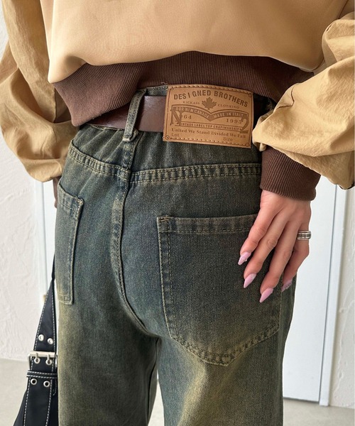 「sedacle girl」 デニムパンツ MEDIUM インディゴブルー レディース_画像5