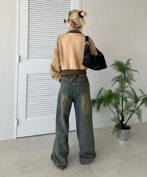 「sedacle girl」 デニムパンツ MEDIUM インディゴブルー レディース_画像9