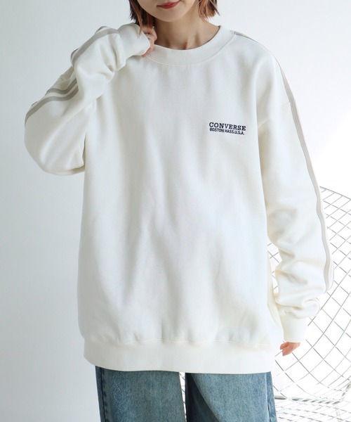 「CONVERSE」 スウェットカットソー L ダークブルー メンズ_画像5