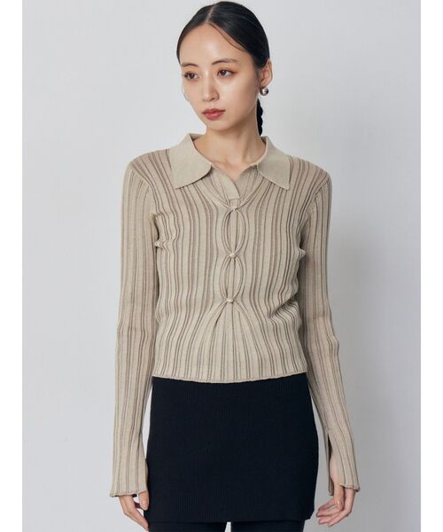 MURUA ニット MURUA（ムルーア） ニット セーター フロントピンチニット レディース