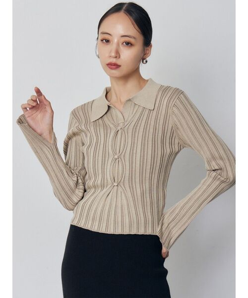 MURUA ニット MURUA（ムルーア） ニット セーター フロントピンチニット レディース