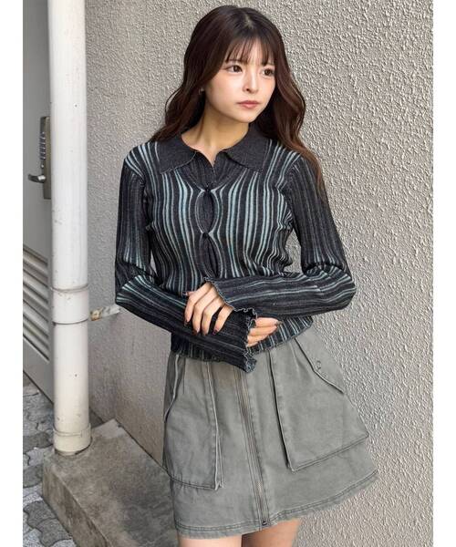 MURUA rugflowerニット ショルダーフラワーシャギーニット[品番：MKSW0067728]｜MURUA