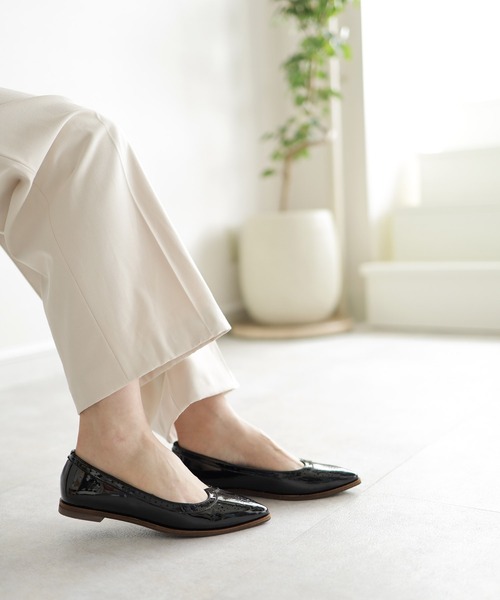 「SESTO」 フラットパンプス 25.0cm ブラック レディース_画像6