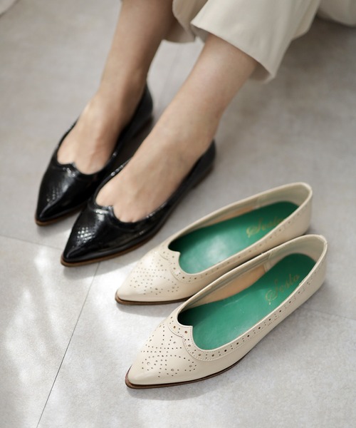 「SESTO」 フラットパンプス 25.0cm ブラック レディース_画像7