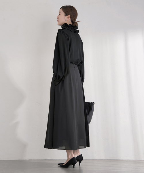 IENA（イエナ） ブラウス シャツ ＆NAVY シアーボウタイブラウス