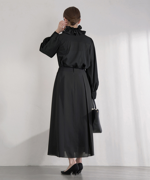 IENA &amp;NAVYシアーボウタイブラウス IENA（イエナ） ブラウス シャツ ＆NAVY シアーボウタイブラウス
