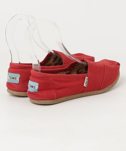 「TOMS」 スリッポン 23.5cm レッド レディース_画像2