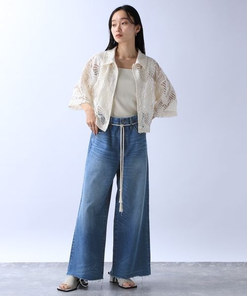 「JEANASIS」 半袖シャツ FREE ブラック レディース_画像7