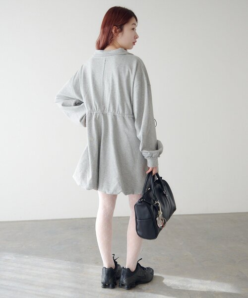 新品　kastane スウェットバルーンミニワンピース Kastane（カスタネ） ワンピース スウェットバルーンミニワンピース