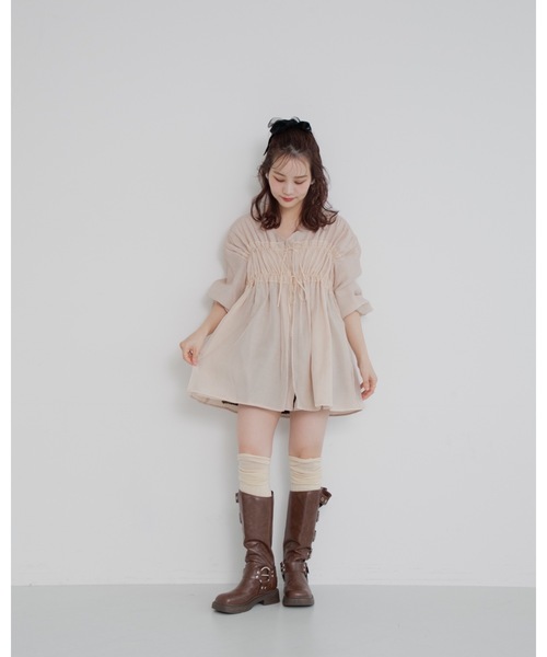 「JUMELLE」 長袖ブラウス MEDIUM ピンク レディース_画像6