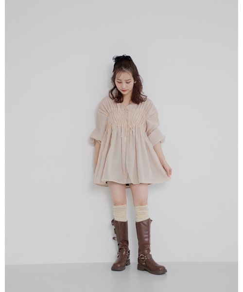 「JUMELLE」 長袖ブラウス MEDIUM ピンク レディース_画像7