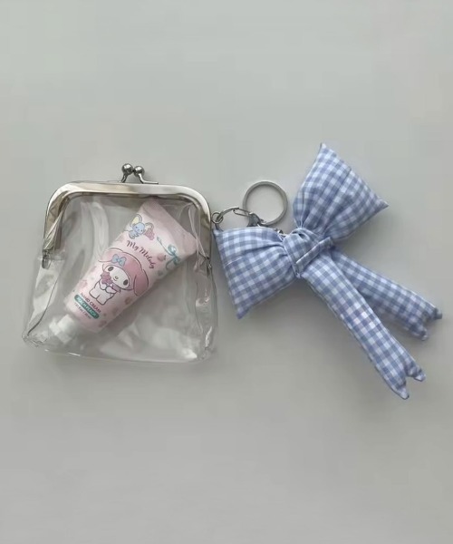 キーホルダー 「 ammy. / エイミードット 」 ギンガムチェック リボン