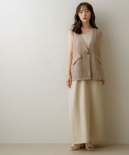 「NOAHL」 ベスト FREE ライトベージュ レディース_画像5