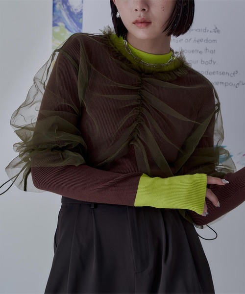 「miette」 長袖ブラウス FREE オフホワイト レディース_画像5