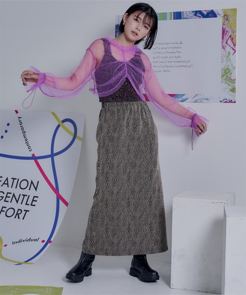 「miette」 長袖ブラウス FREE オフホワイト レディース_画像6