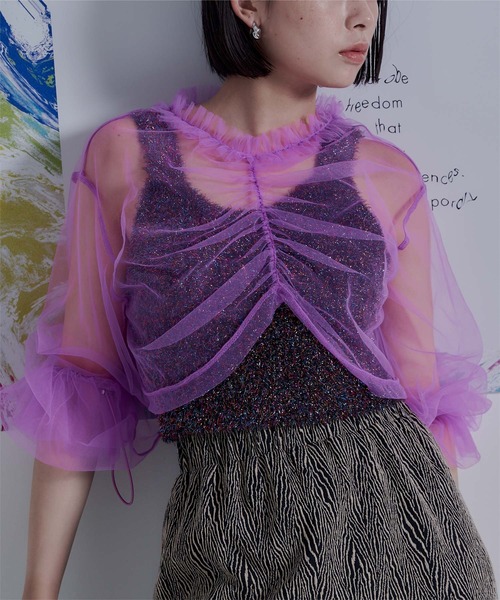 「miette」 長袖ブラウス FREE オフホワイト レディース_画像7