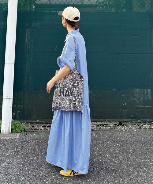 「CORNERS」 シャツワンピース M サックスブルー レディース_画像4