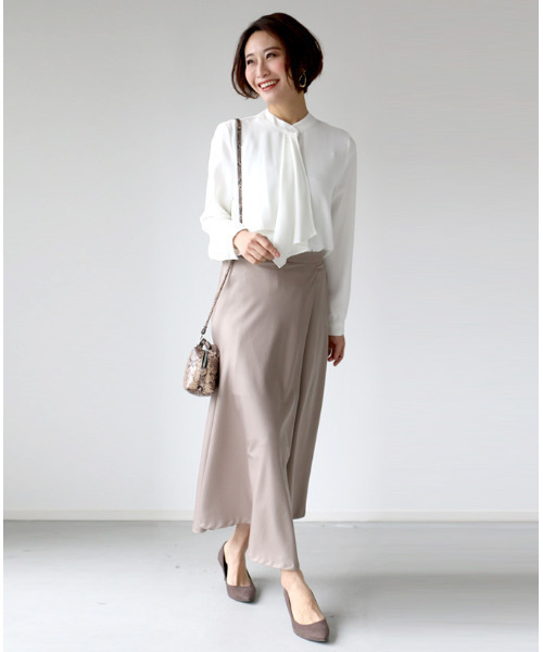 「Ehre style」 長袖ブラウス FREE グレー レディース_画像2