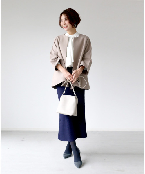 「Ehre style」 長袖ブラウス FREE グレー レディース_画像4