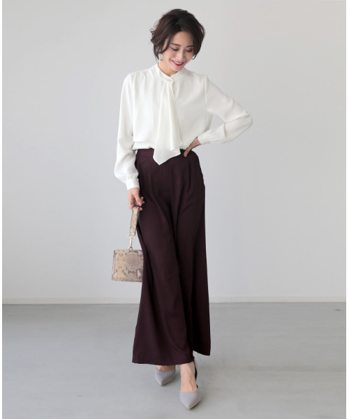 「Ehre style」 長袖ブラウス FREE グレー レディース_画像5