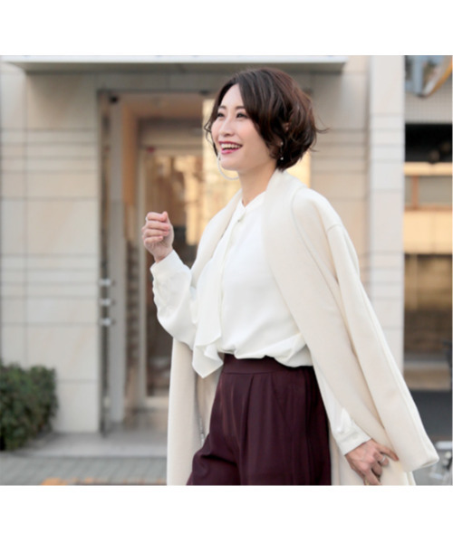 「Ehre style」 長袖ブラウス FREE グレー レディース_画像7