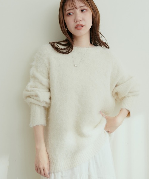 「natural couture」 長袖ニット FREE モカ レディース_画像2