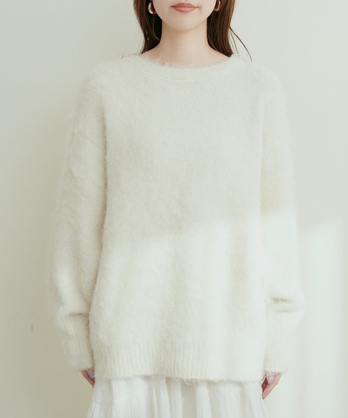 「natural couture」 長袖ニット FREE モカ レディース_画像3