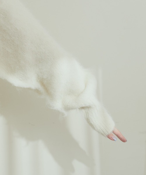 「natural couture」 長袖ニット FREE モカ レディース_画像7