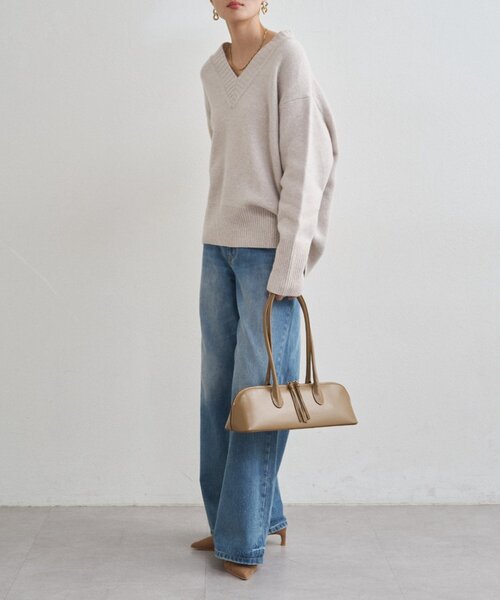 「LOUNGEDRESS」 長袖ニット FREE ベビーピンク レディース_画像3