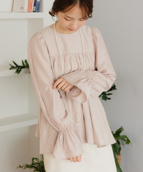 「flower」 長袖ブラウス FREE ホワイト レディース_画像3