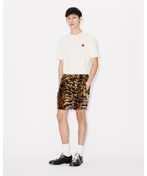 パンツ 'KENZO Tiger' トラック ショートパンツ イン ベルベット ジャカード メンズの画像