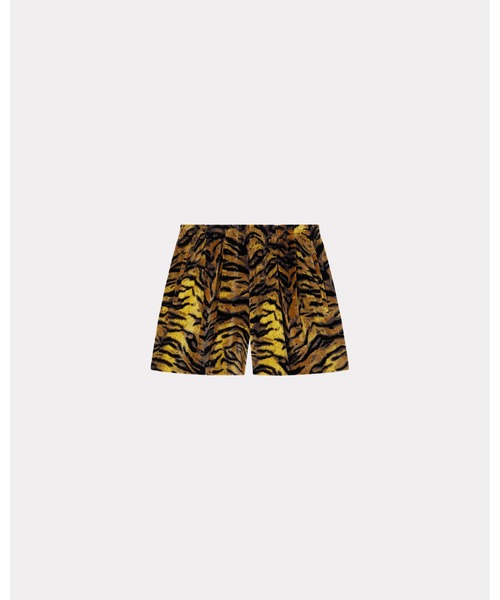 パンツ 'KENZO Tiger' トラック ショートパンツ イン ベルベット ジャカード メンズの画像