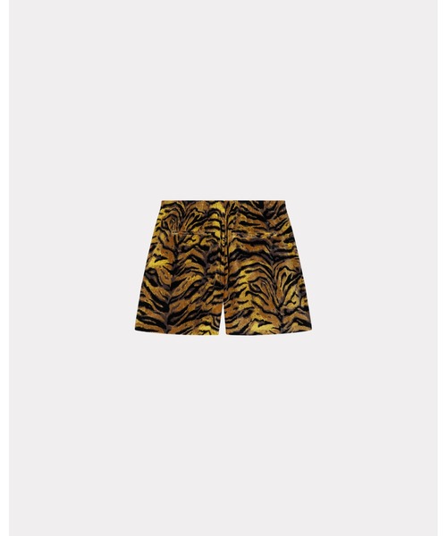 パンツ 'KENZO Tiger' トラック ショートパンツ イン ベルベット ジャカード メンズの画像