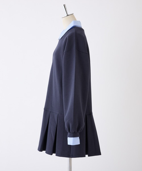 「one after another NICE CLAUP」 長袖ワンピース FREE 杢グレー レディース_画像3