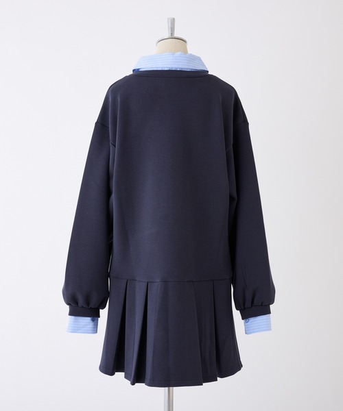 「one after another NICE CLAUP」 長袖ワンピース FREE 杢グレー レディース_画像4