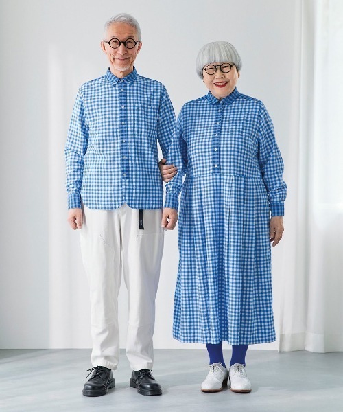 サニークラウズfeat.bonpon ponさんの青空ギンガムワンピース M新品 Sunny clouds（サニークラウズ） ワンピース feat． bonpon