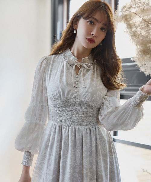 「Her lip to」 長袖ワンピース S ベージュ レディース