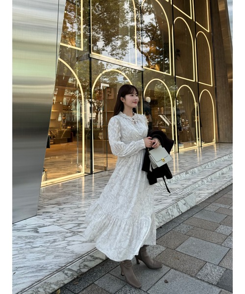 「Her lip to」 長袖ワンピース S ベージュ レディースの画像