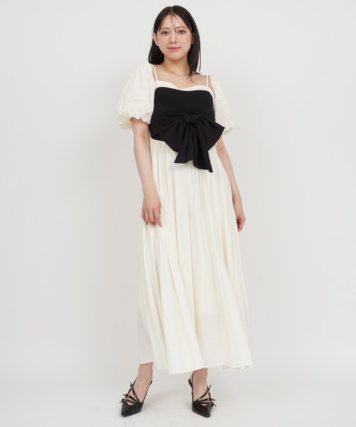 「ROYAL PARTY」 キャミソールワンピース FREE グレー レディース_画像6