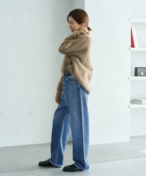 「IENA」 デニムパンツ 27 コバルトブルー レディースの画像