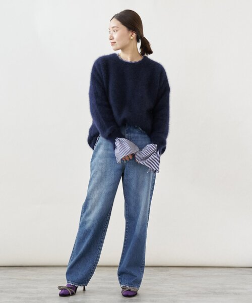 「IENA」 デニムパンツ 27 コバルトブルー レディースの画像