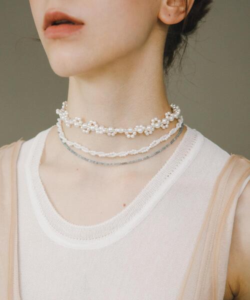 ネックレス decor「デコール」　FLOWER PEARL BEADSCHOKER レディース_2