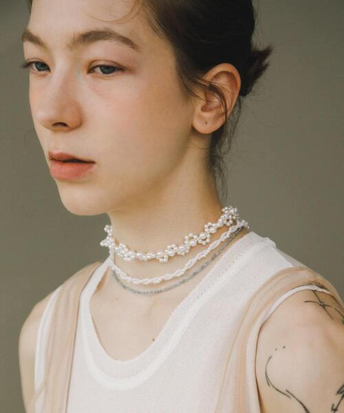ネックレス decor「デコール」　FLOWER PEARL BEADSCHOKER レディース_3