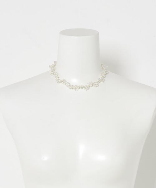 ネックレス decor「デコール」　FLOWER PEARL BEADSCHOKER レディース_5
